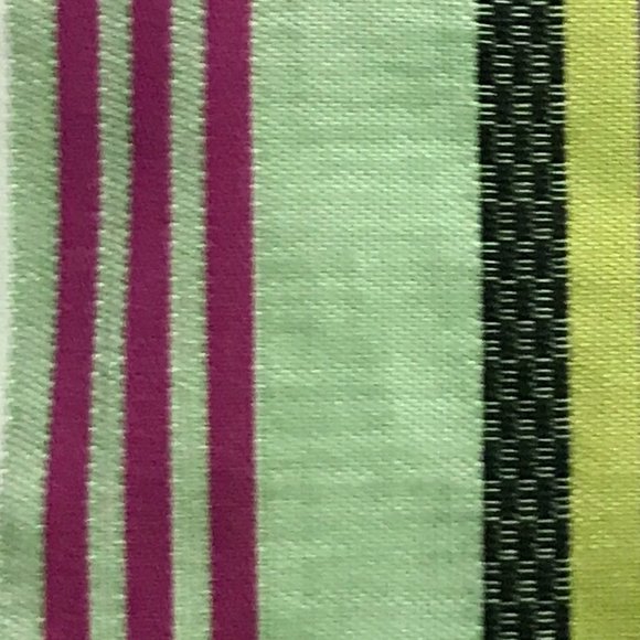 Etro Milano green purple stripes 100% cotton button up shirt i48 - Picture 6 of 9